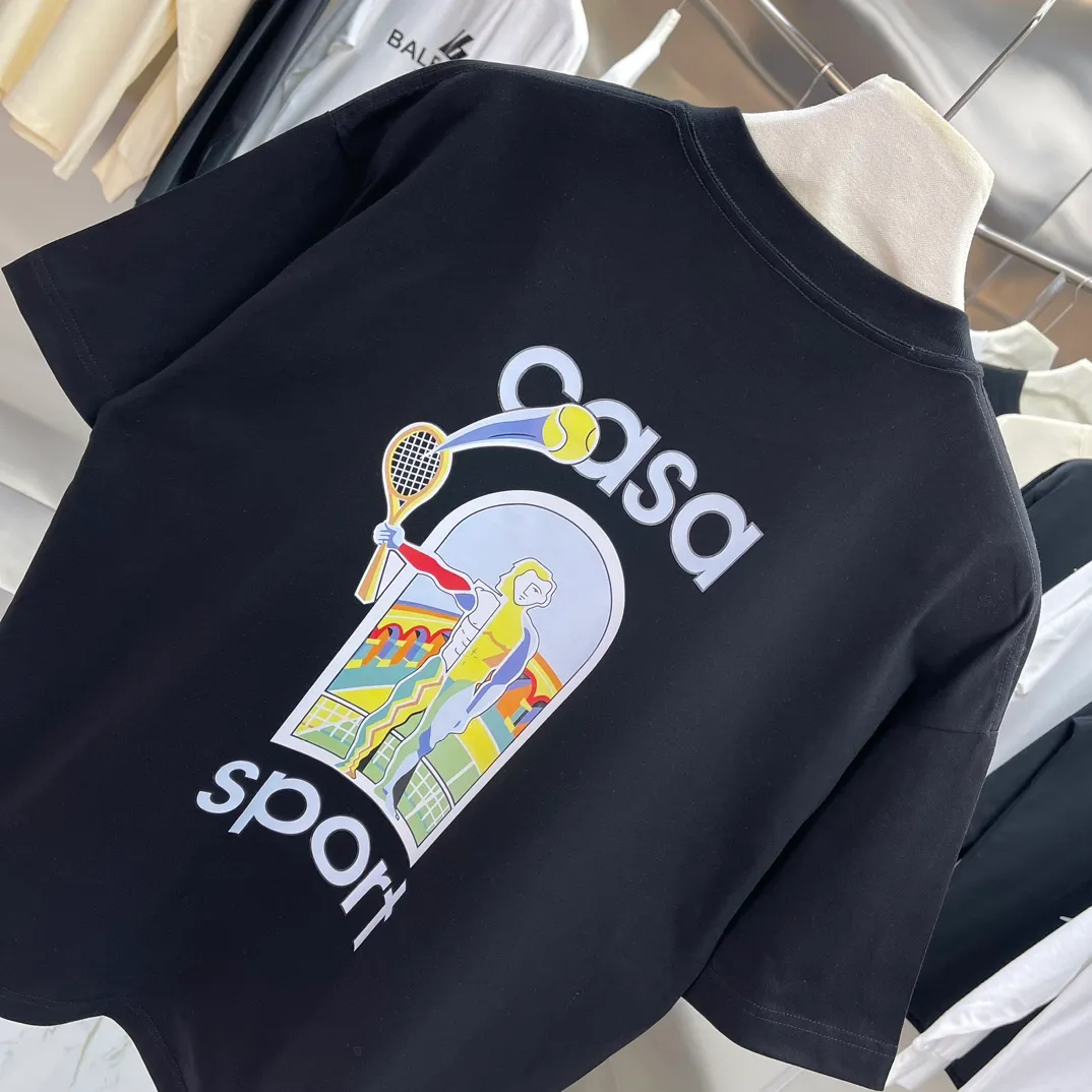 Casablanca Classic Series T ， ， 。 ， Classic ， In Stock ！ ：White Black Size：S M L XL XXL